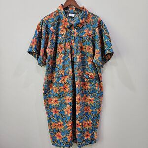 Vinage Lady Rina Womens Floral Prairie House Dress XXL Multicolor Cottagecore